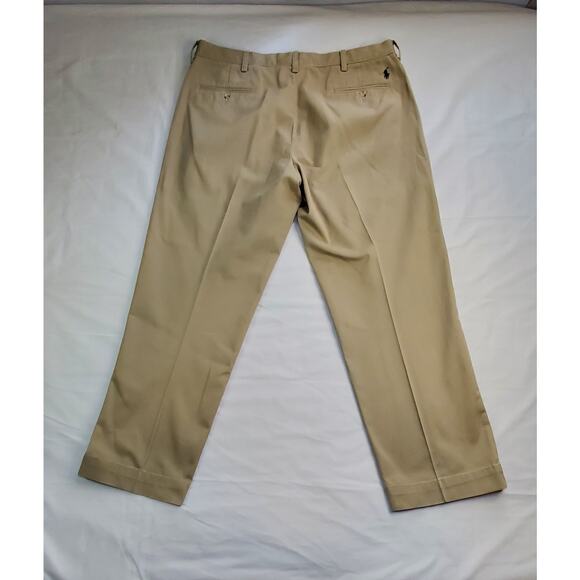 Polo By Ralph Lauren Size 38x30 Flat Chino Pants Mens Beige Ca10 - Picture 9 of 10
